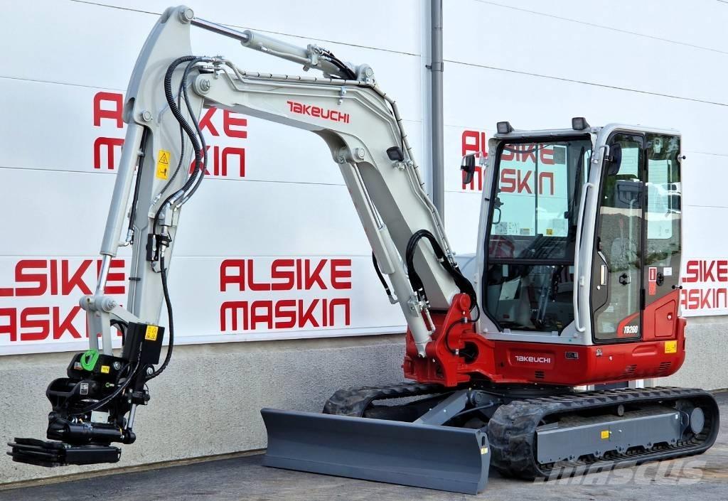Takeuchi TB 260 Mini ekskavatörler, 7 tona dek