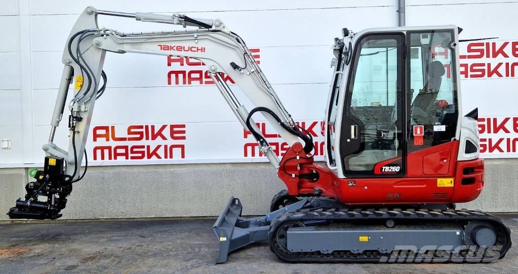 Takeuchi TB 260 Mini ekskavatörler, 7 tona dek