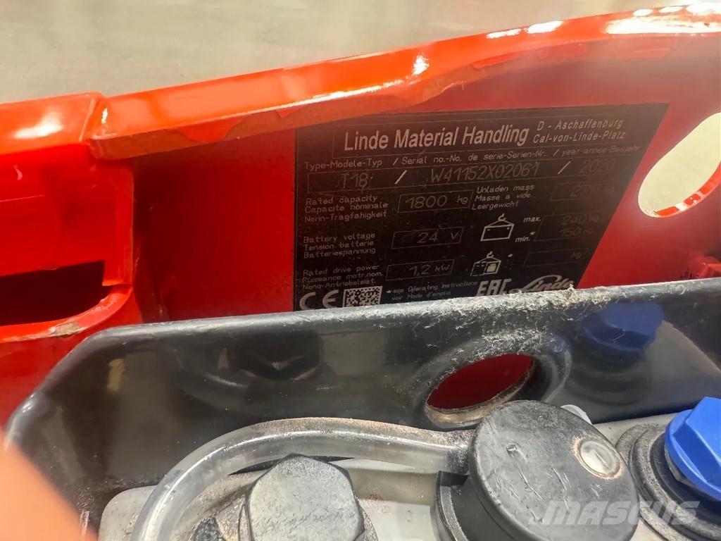 Linde T 18 Düsük seviye kaldirici