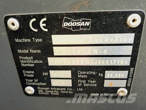 Doosan DX235LCR-5 Paletli ekskavatörler