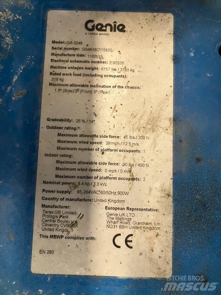 Genie GS 3246 Makasli platformlar