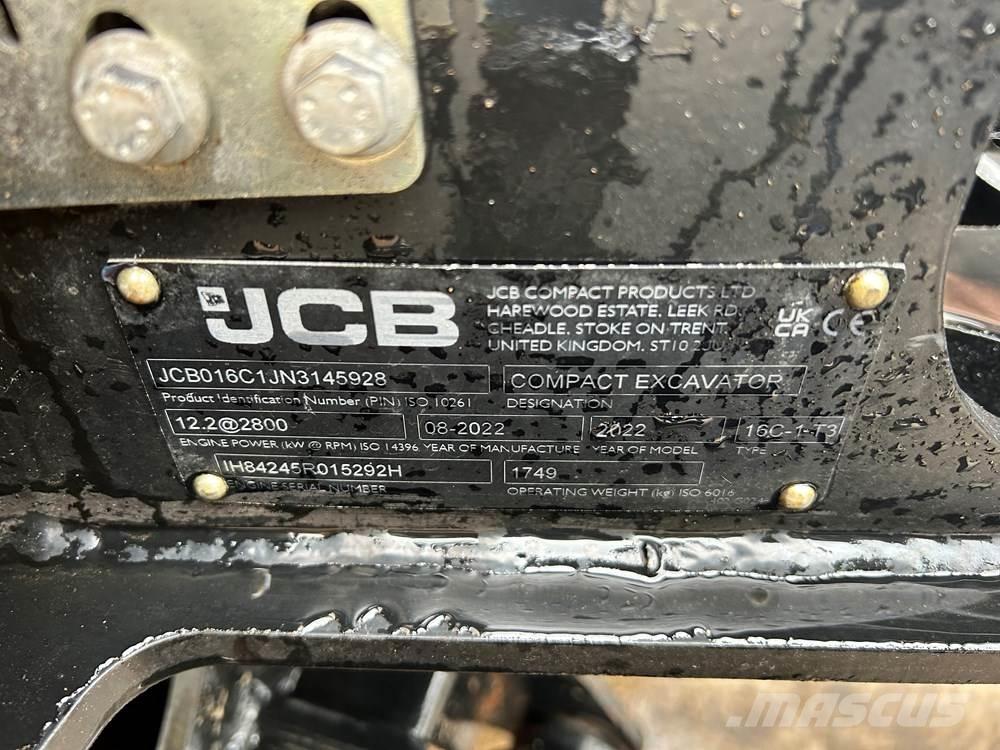 JCB 16C-1 Mini ekskavatörler, 7 tona dek