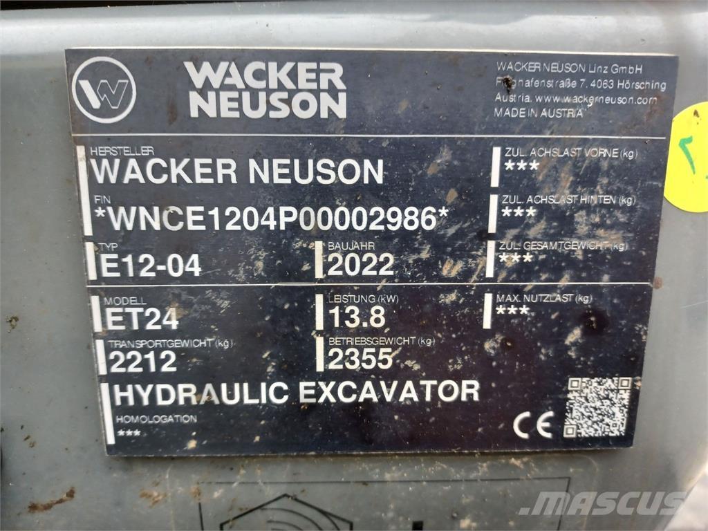 Wacker Neuson ET24 Paletli ekskavatörler