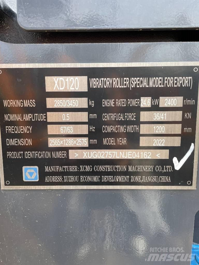 XCMG XD120 Çift tamburlu silindirler