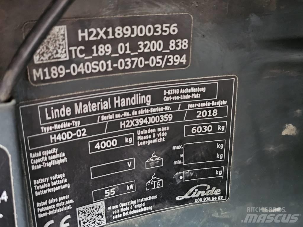 Linde H40D-02 Dizel forkliftler
