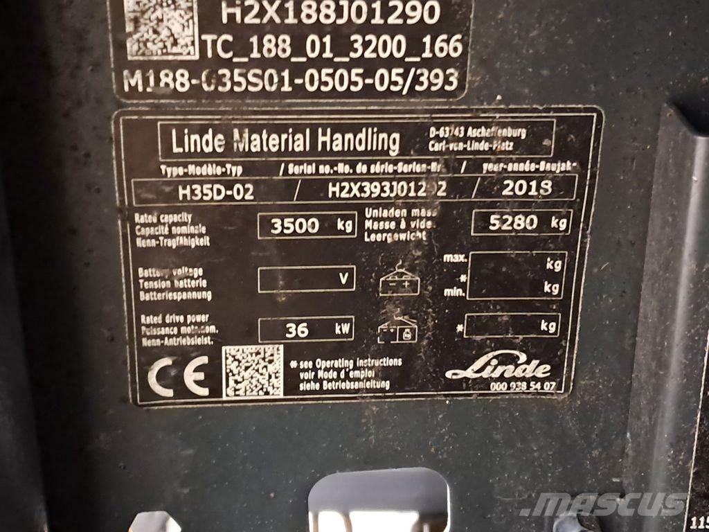 Linde H35D-02 Dizel forkliftler