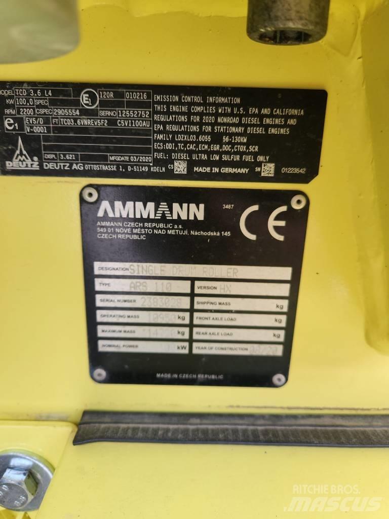 Ammann ARS 110 Tek tamburlu silindirler