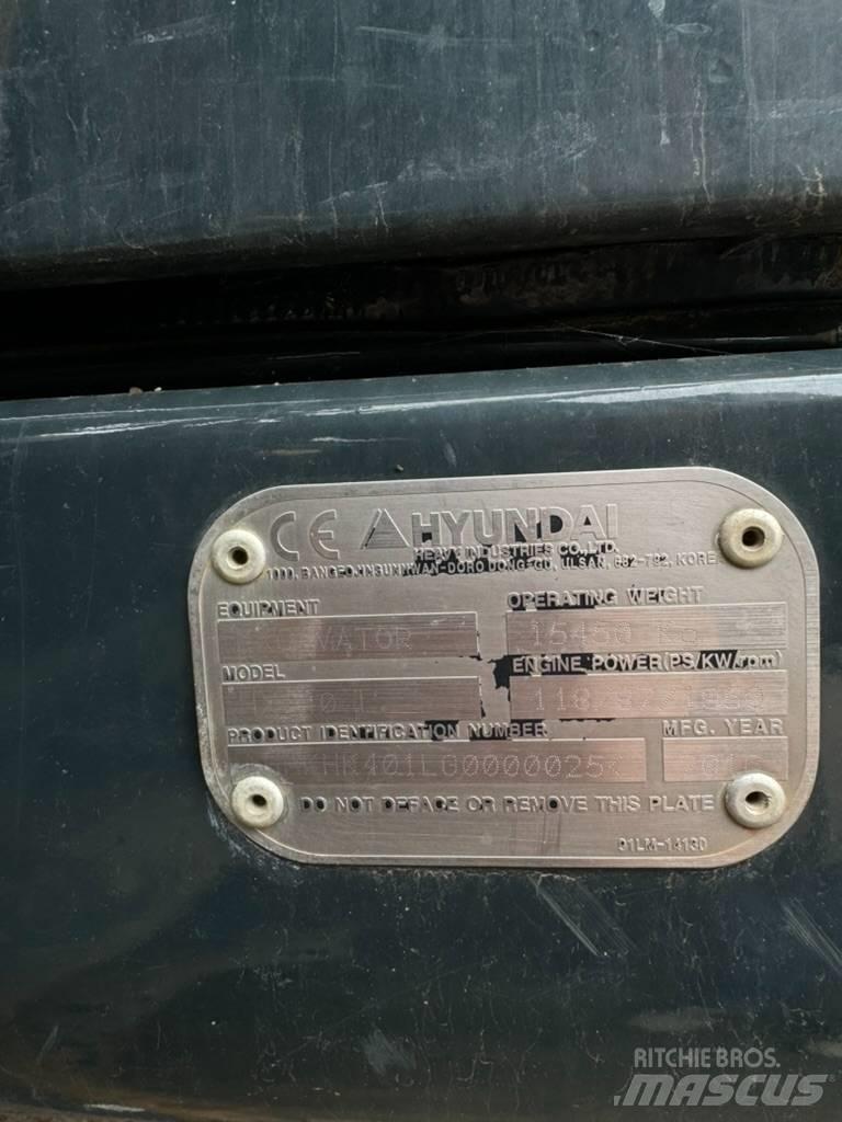 Hyundai HX 140L Paletli ekskavatörler