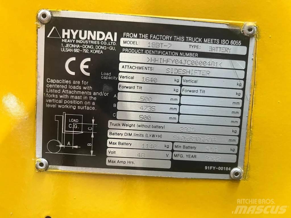 Hyundai 18BT-7 Elektrikli forkliftler