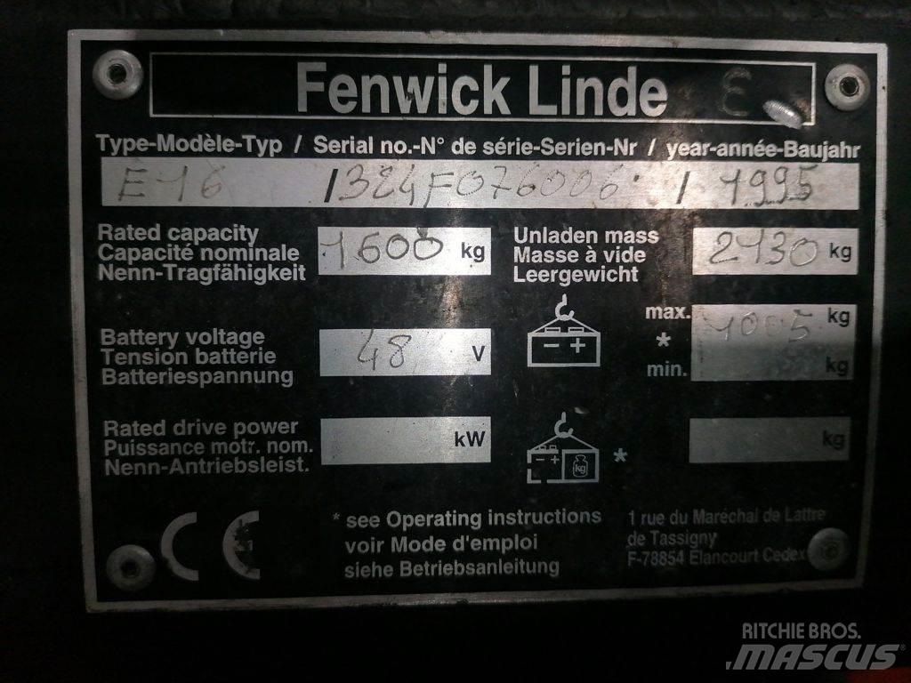 Linde E16 Elektrikli forkliftler