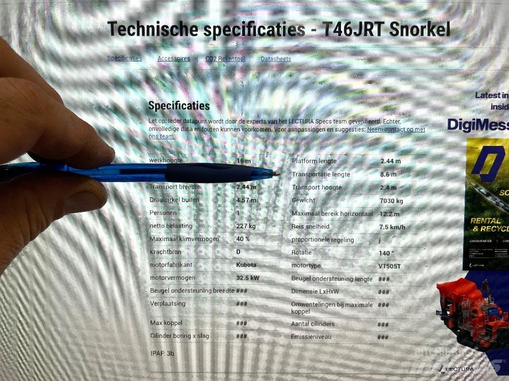 Snorkel T 46 J RT Körüklü personel platformları