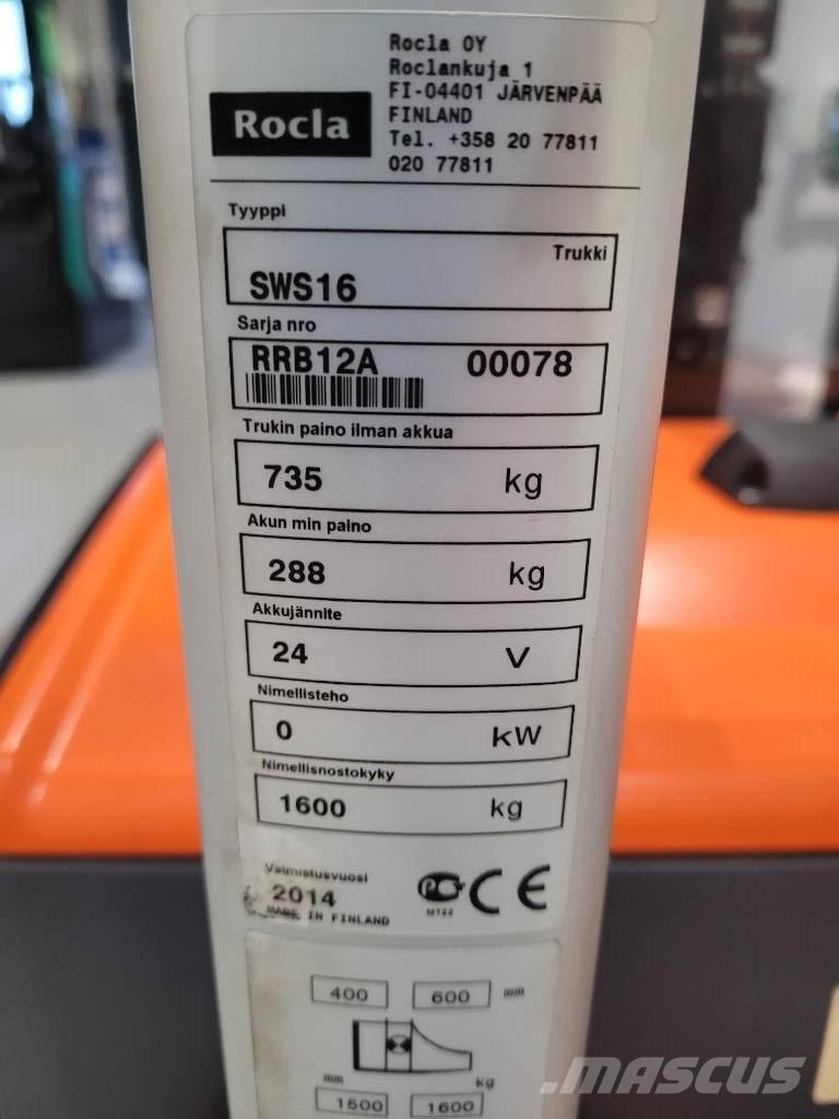 Rocla SWS 16 Yaya kumandali istif makinasi