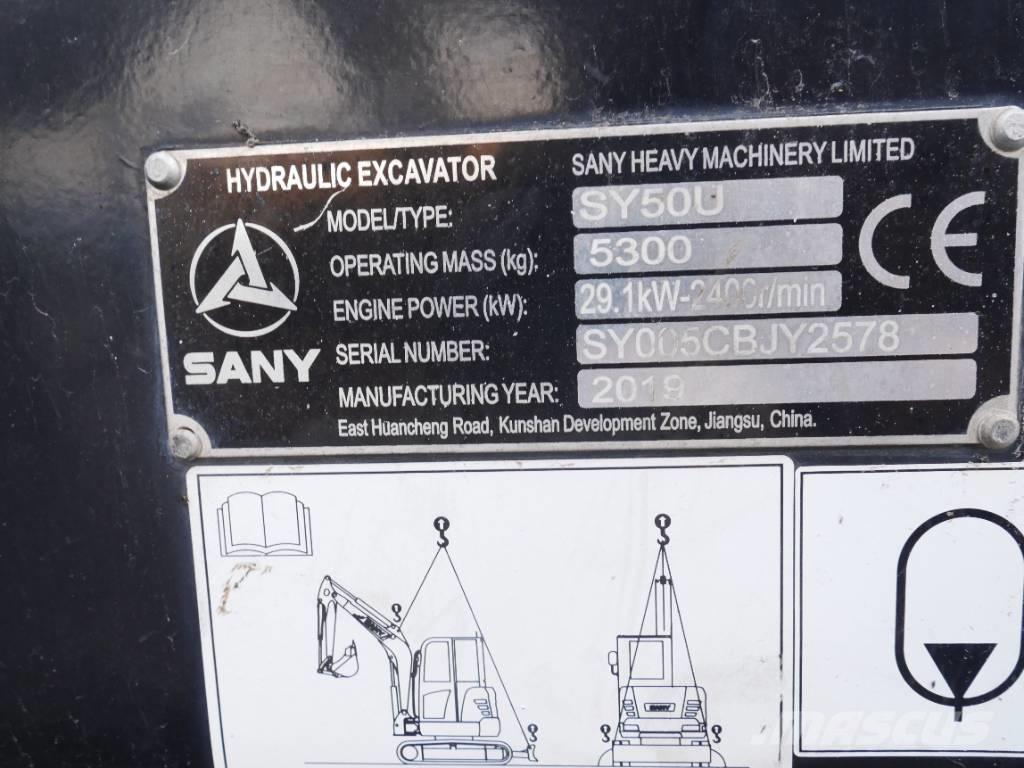 Sany SY 50 U Mini ekskavatörler, 7 tona dek
