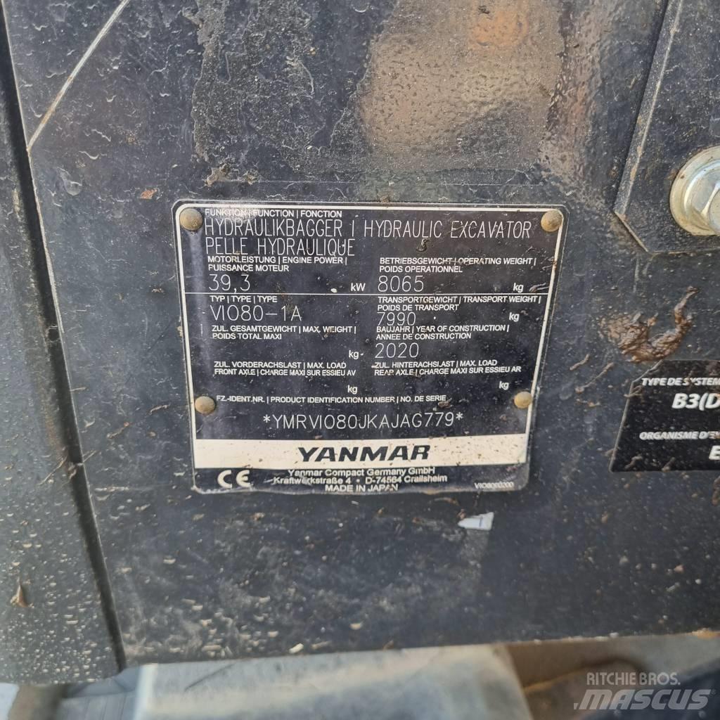 Yanmar Vio 80-1A Midi ekskavatörler 7 - 12 t