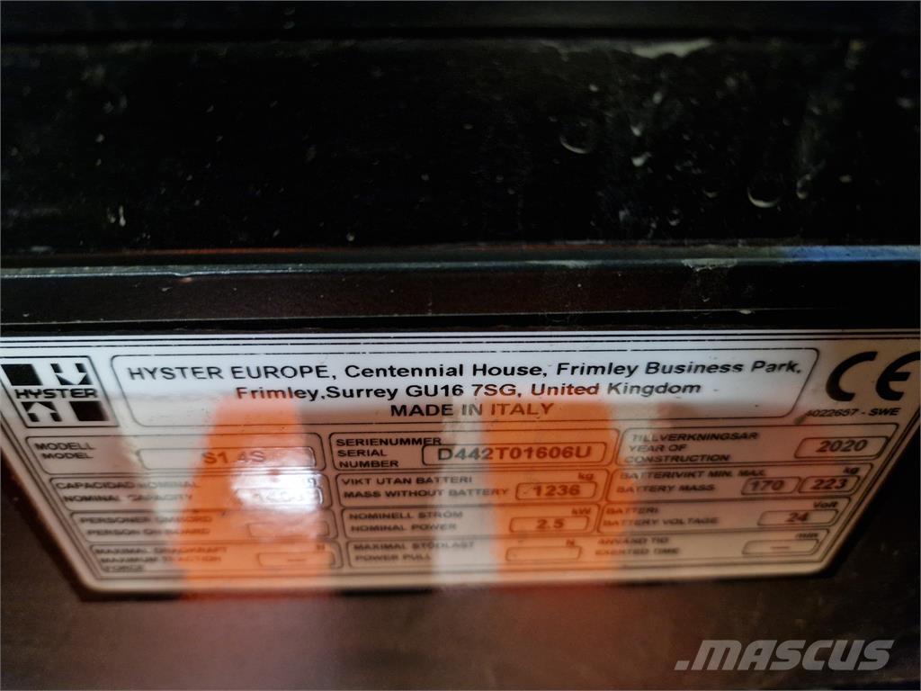 Hyster S1.4S IL Akülü depo ekipmanları