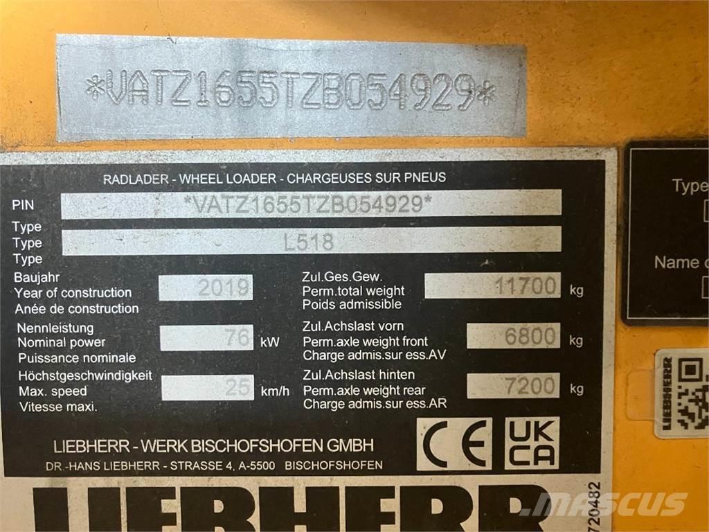 Liebherr L518 Tekerlekli yükleyiciler