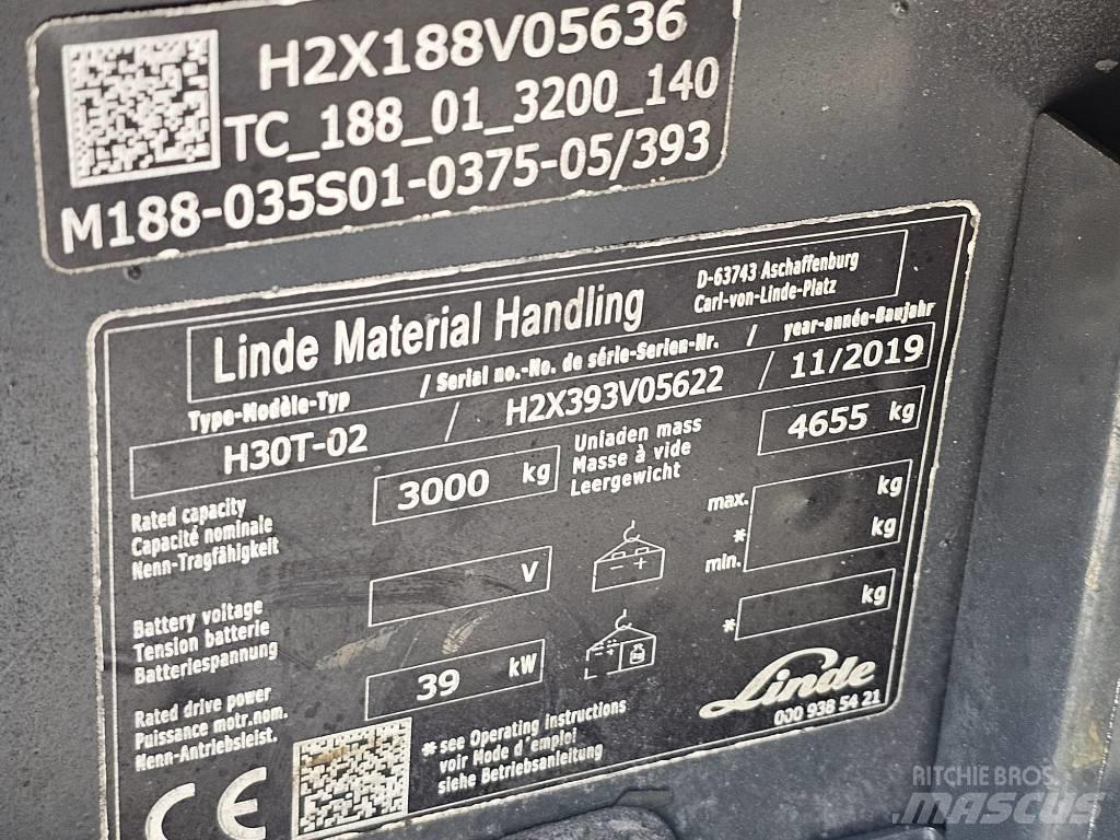 Linde H30T-02 LPG'li forkliftler