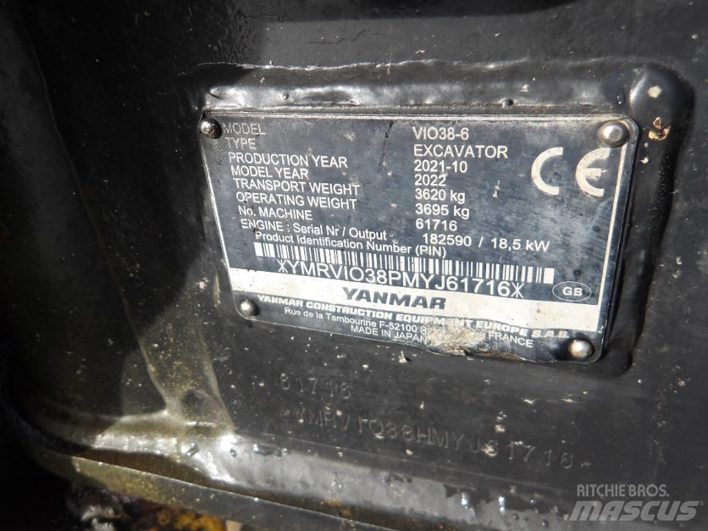 Yanmar Vio 38 Mini ekskavatörler, 7 tona dek