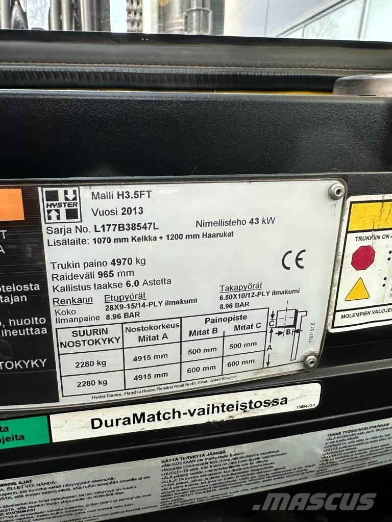 Hyster H 35 FT Dizel forkliftler