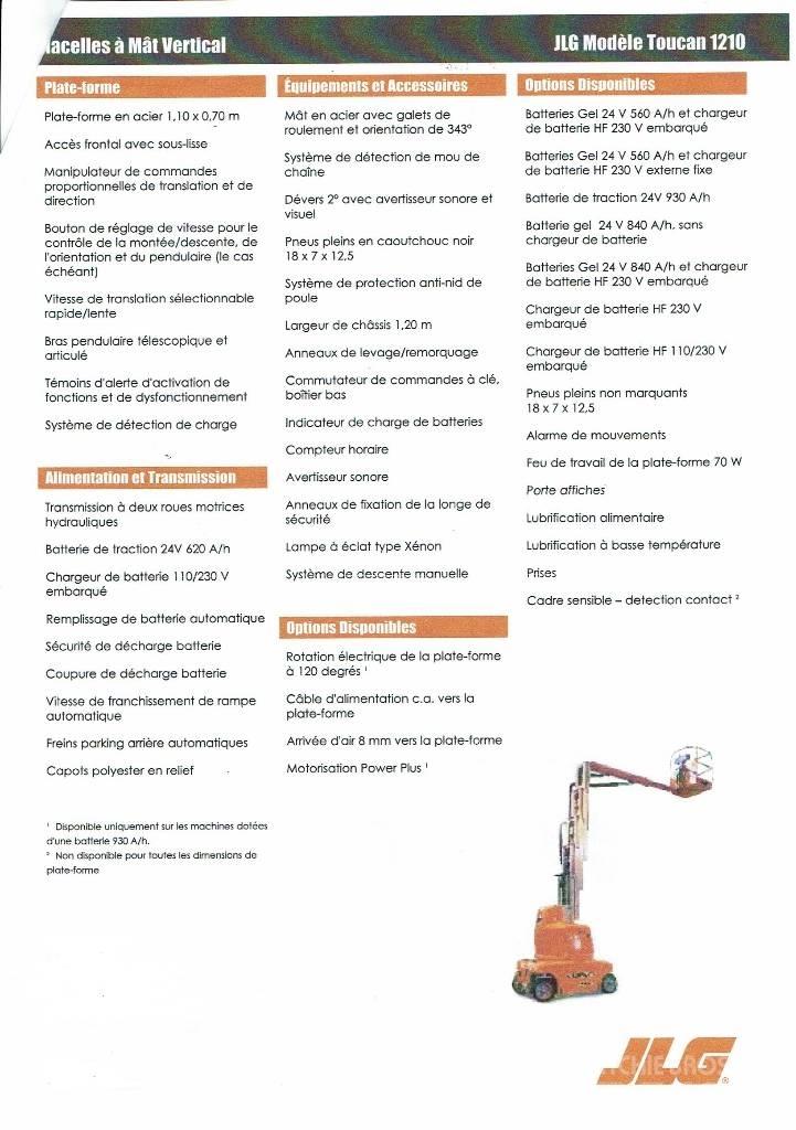JLG Toucan 1210 Personel Platformları ve Cephe Asansörleri