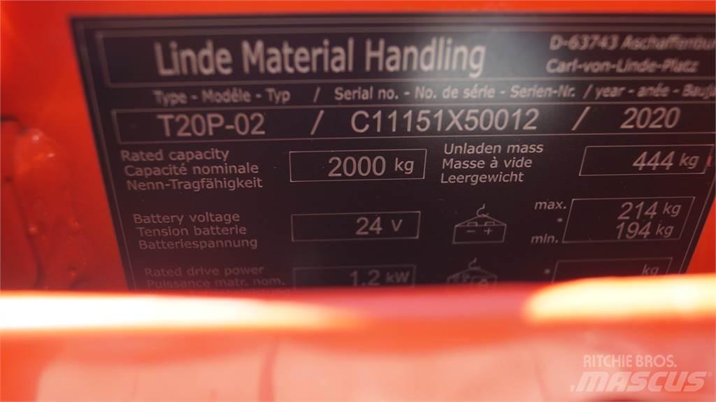 Linde T20P Düsük seviye kaldirici