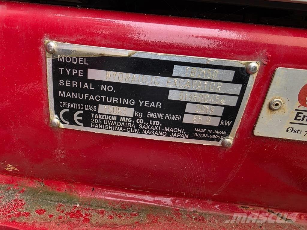 Takeuchi TB 2150 Paletli ekskavatörler