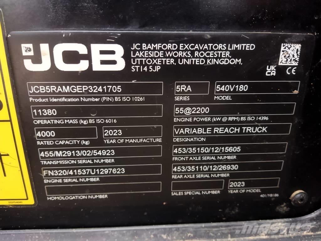 JCB 540.180 Teleskopik yükleyiciler