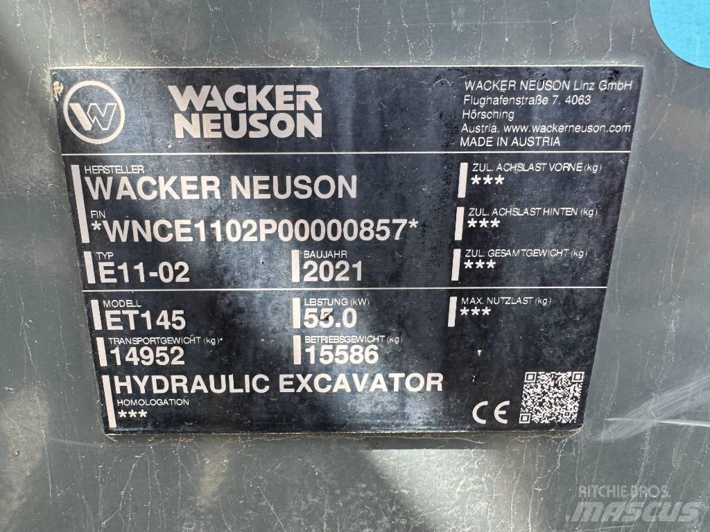 Wacker Neuson ET145 Paletli ekskavatörler
