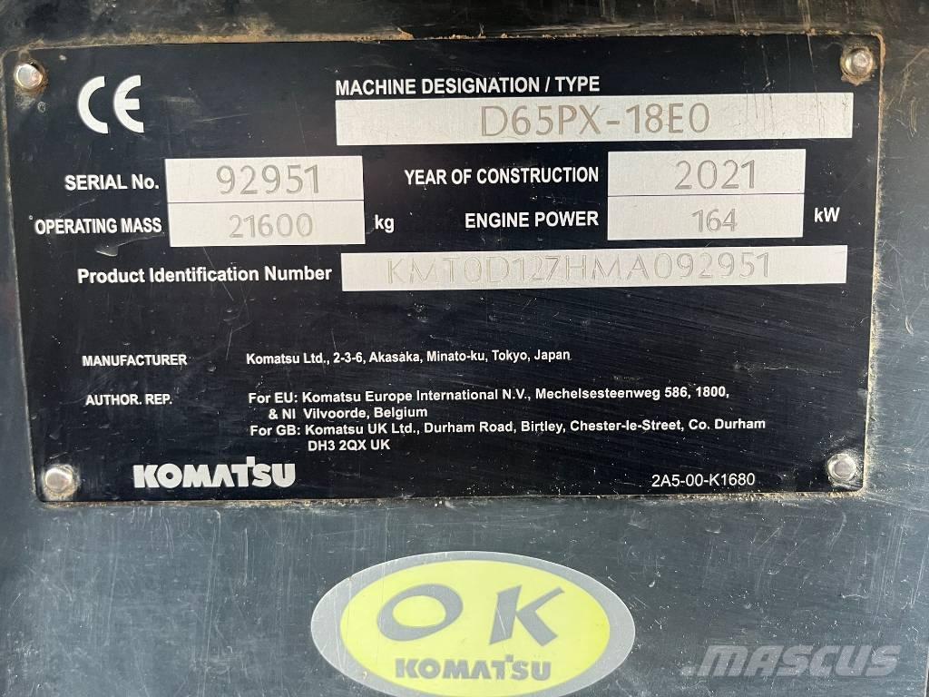 Komatsu D65PX-18E0 Paletli dozerler