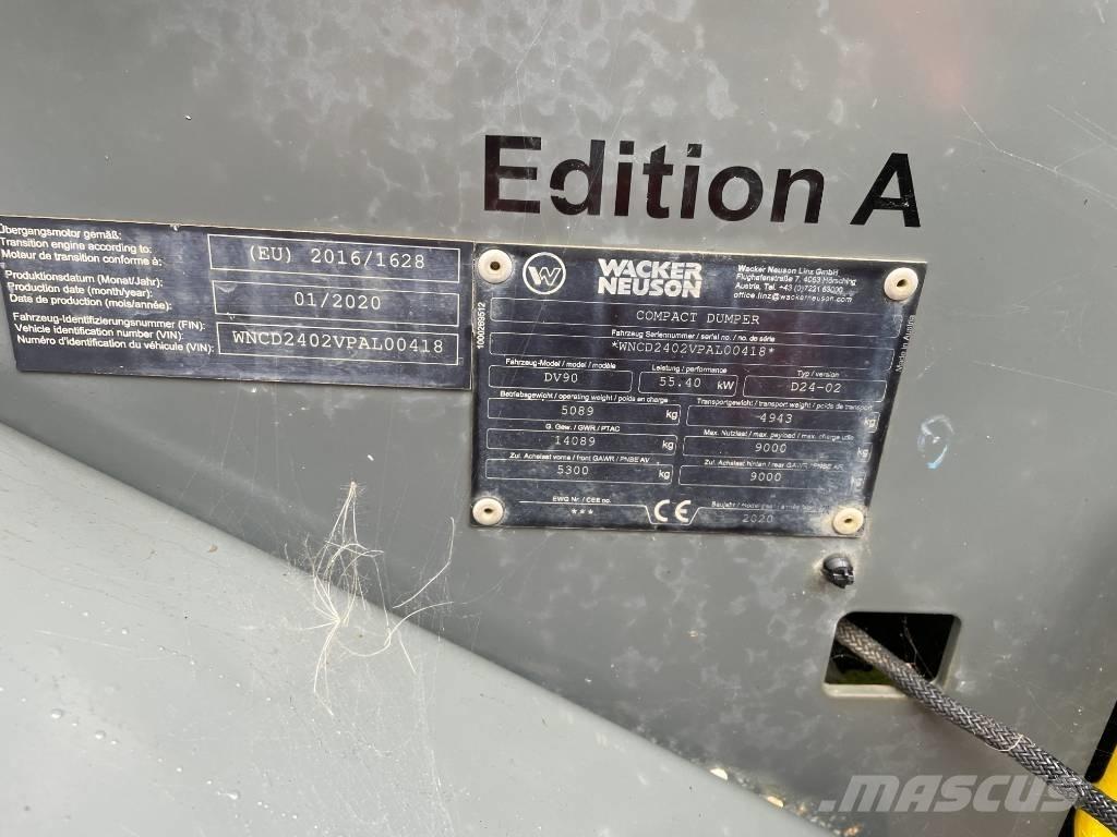 Wacker Neuson DV 90 Belden kirma kamyonlar