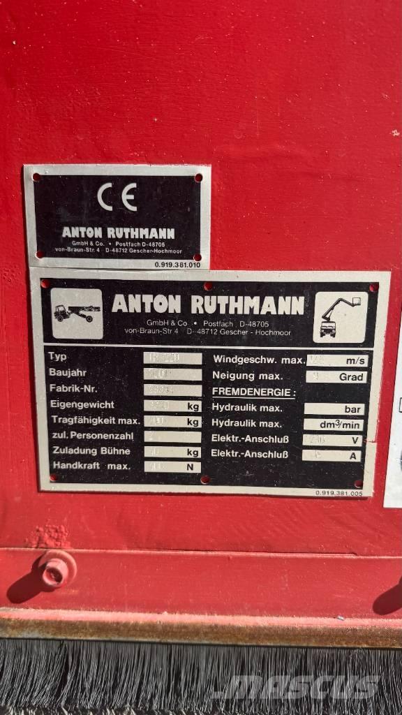 Ruthmann TR220 Teleskopik personel platformları