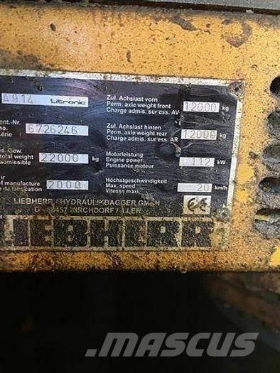 Liebherr A914 Özel ekskavatörler