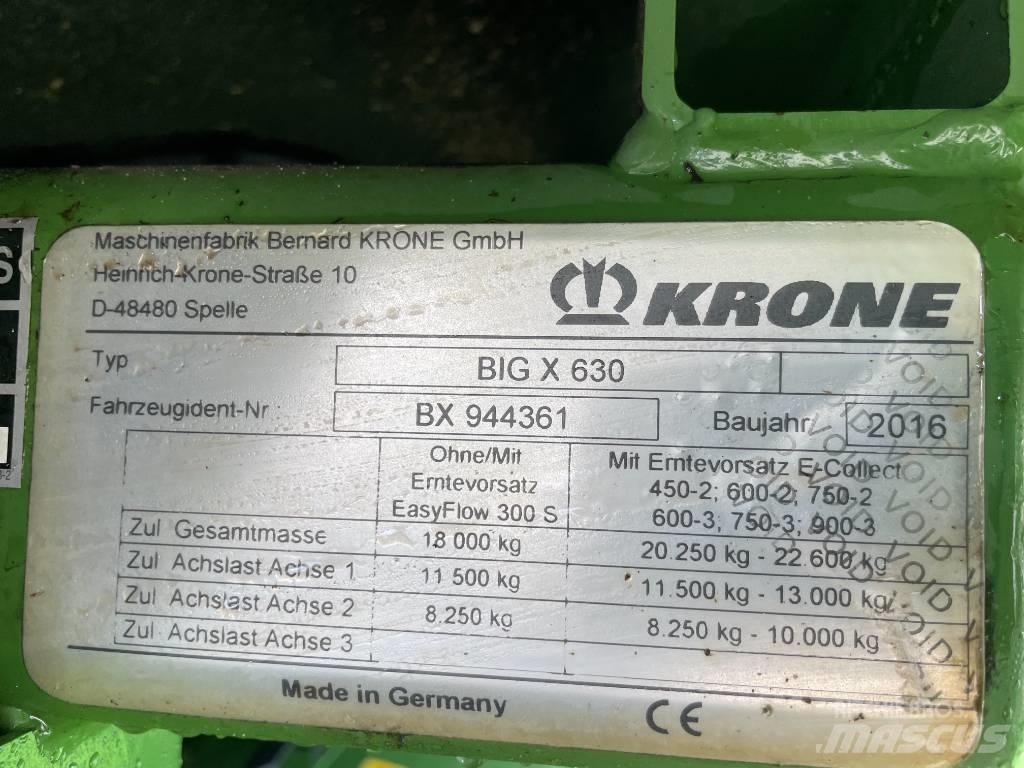 Krone Big X 630 Kendi yürür silaj makinalari