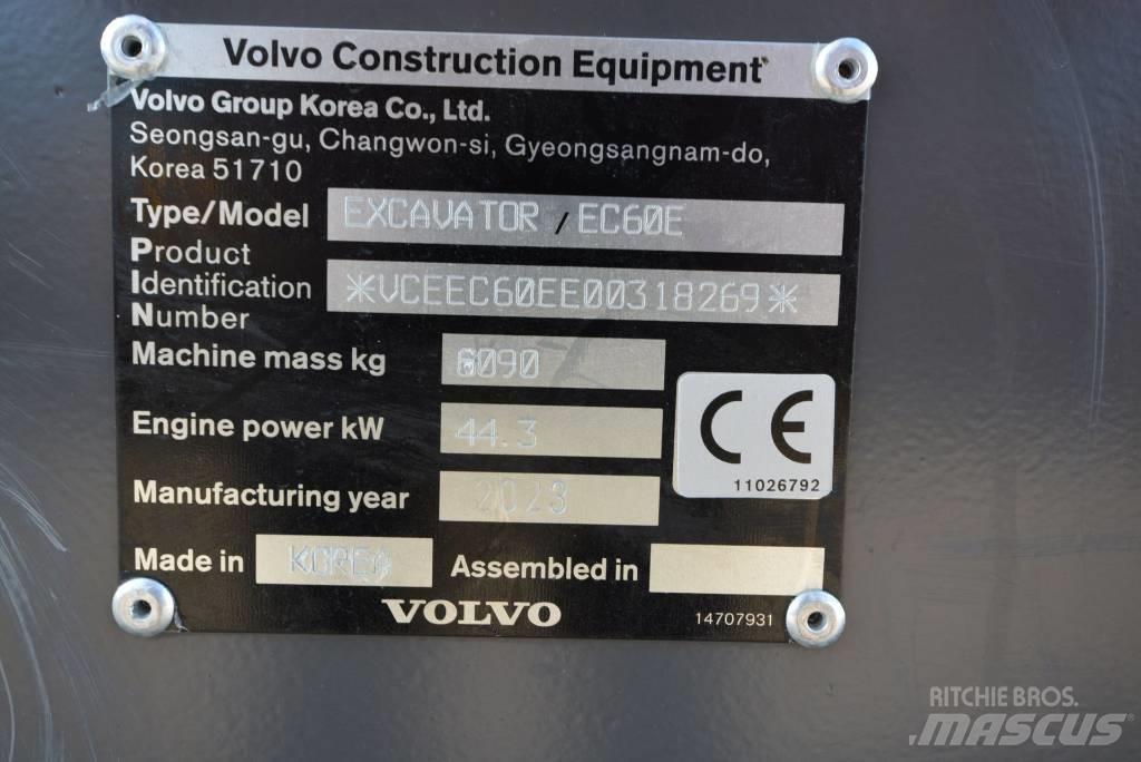 Volvo EC 60 E Mini ekskavatörler, 7 tona dek