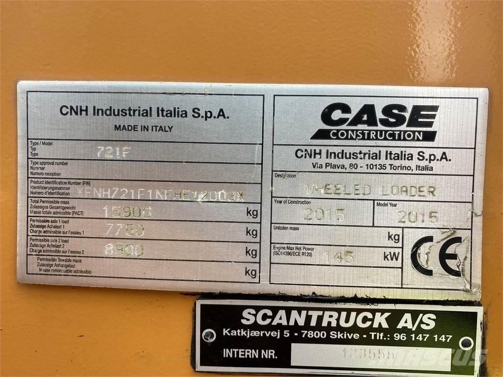 CASE 721F Tekerlekli yükleyiciler