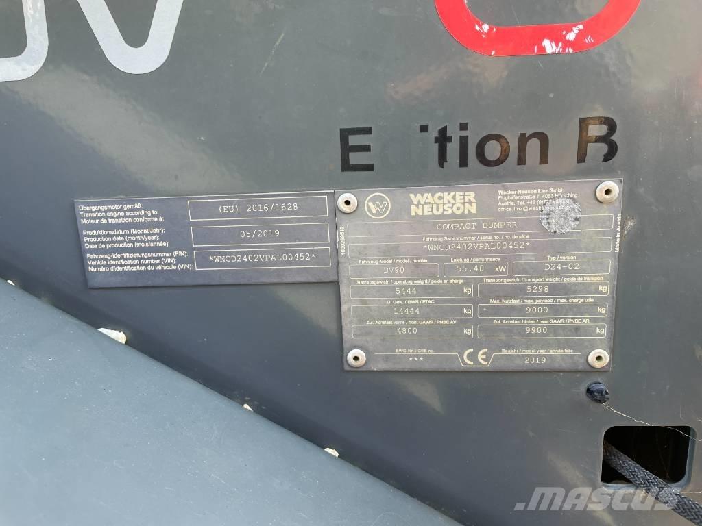 Wacker Neuson DV 90 Belden kirma kamyonlar