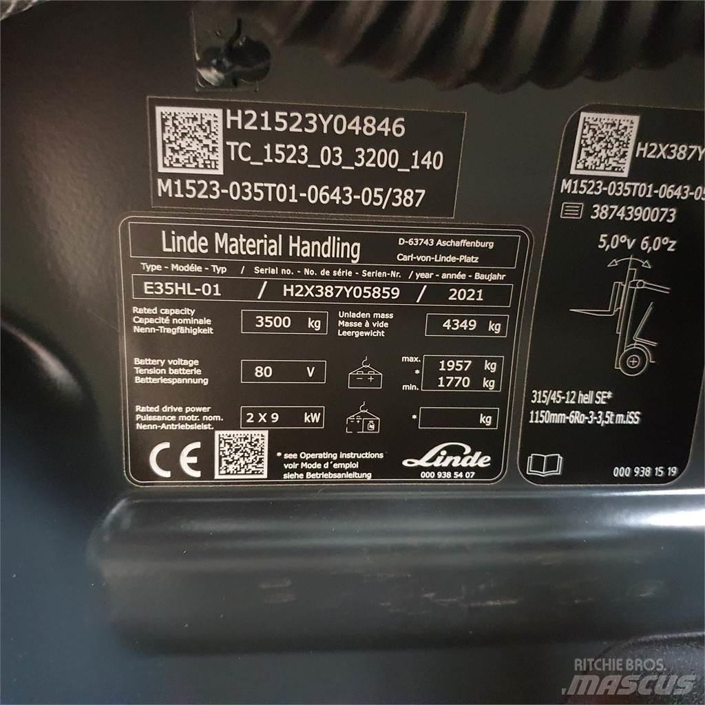 Linde E35HL Elektrikli forkliftler