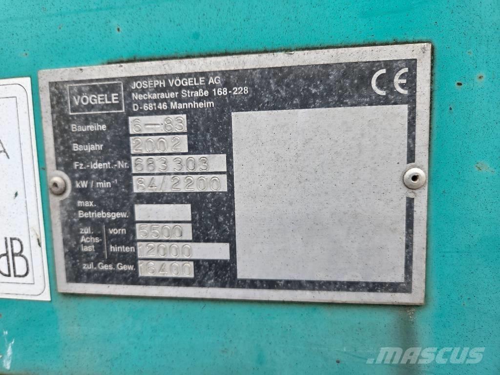 Vögele Super 1603 Asfalt sericiler