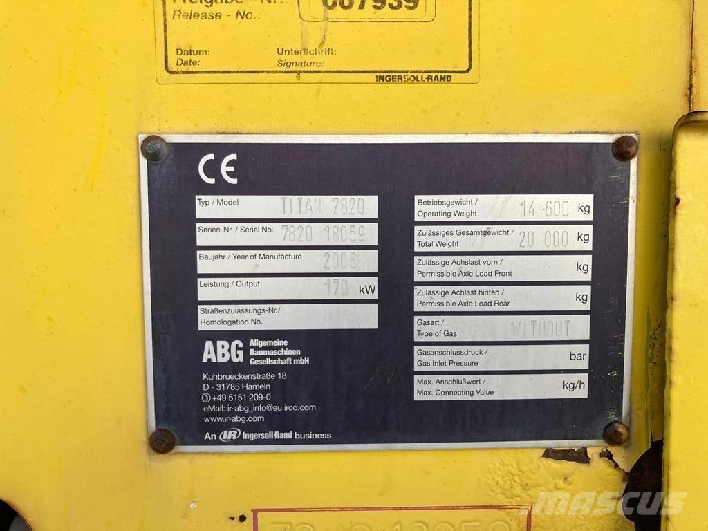 Volvo ABG 7820 Asfalt sericiler