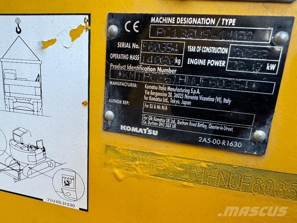 Komatsu PC 138 US-11 Paletli ekskavatörler
