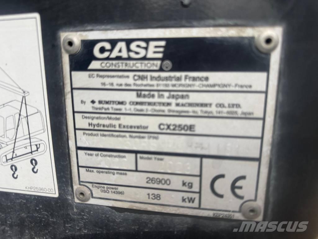 CASE CX 250 E Paletli ekskavatörler