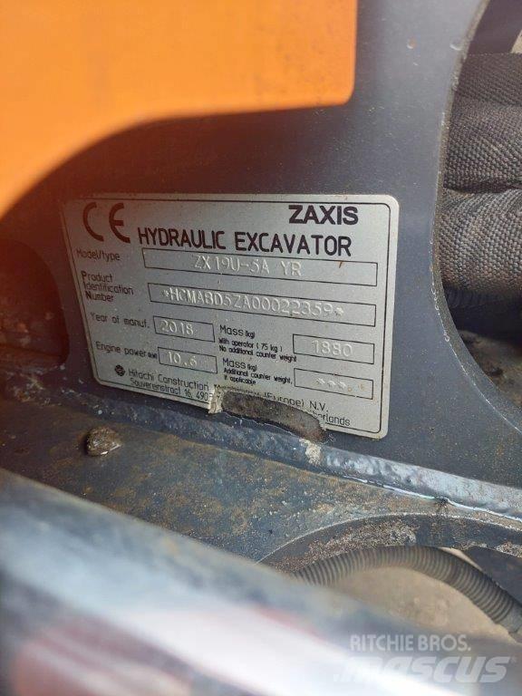 Hitachi ZX 19 U-5 Mini ekskavatörler, 7 tona dek