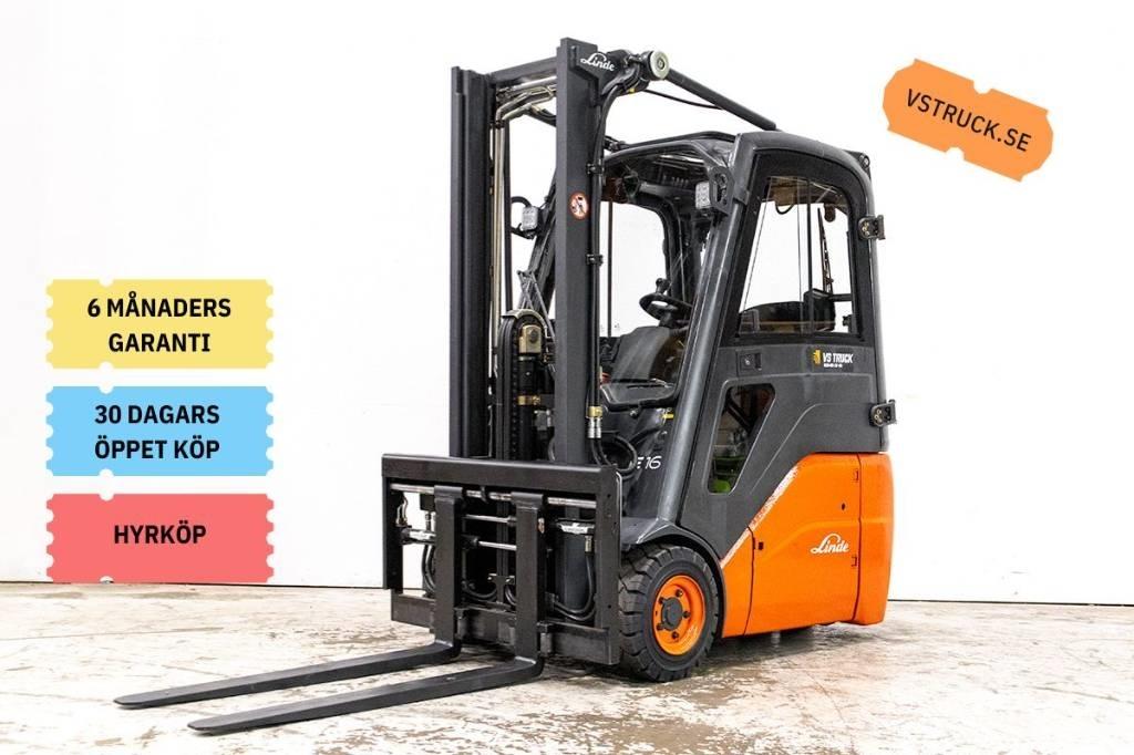 Linde E 16 Elektrikli forkliftler