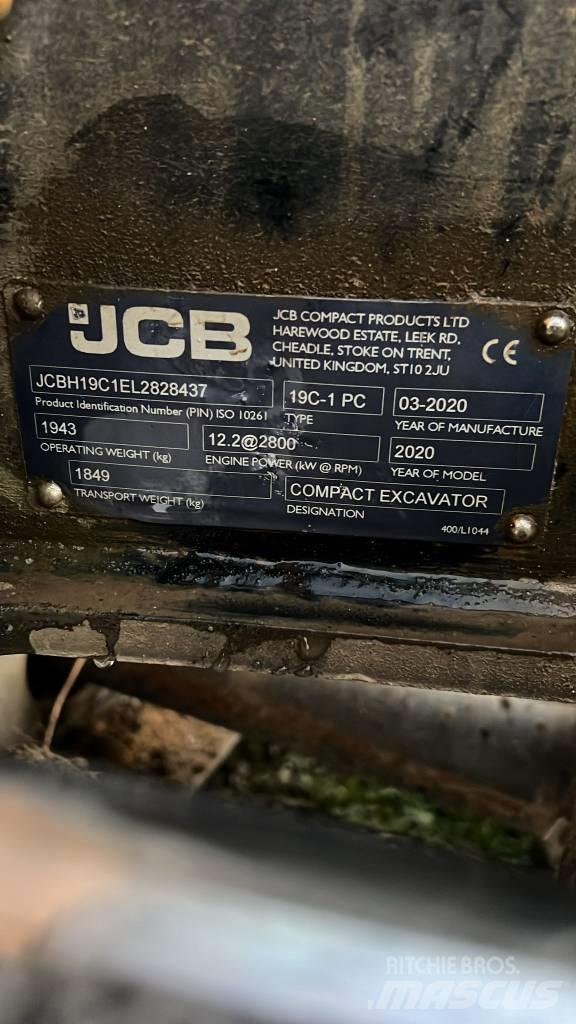 JCB 19 C-1 Mini ekskavatörler, 7 tona dek