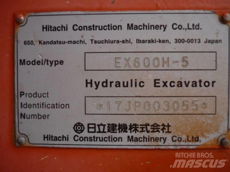 Hitachi EX 600 H-5 Paletli ekskavatörler