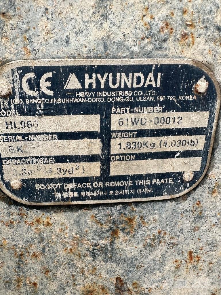Hyundai HL 960 Tekerlekli yükleyiciler