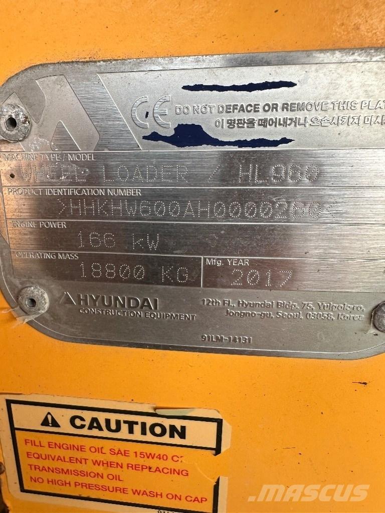 Hyundai HL 960 Tekerlekli yükleyiciler