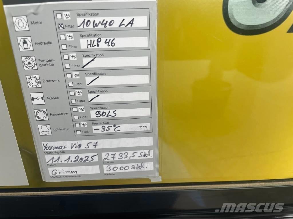 Yanmar Vio 57 - 6A Mini ekskavatörler, 7 tona dek