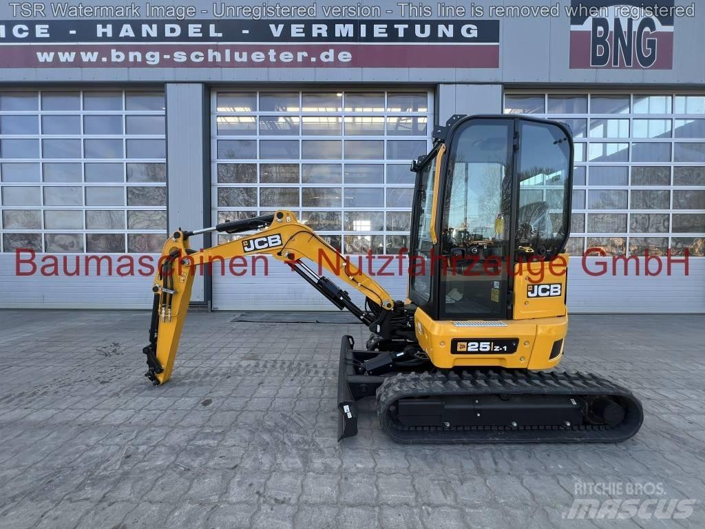 JCB 25Z -werkneu- Mini ekskavatörler, 7 tona dek