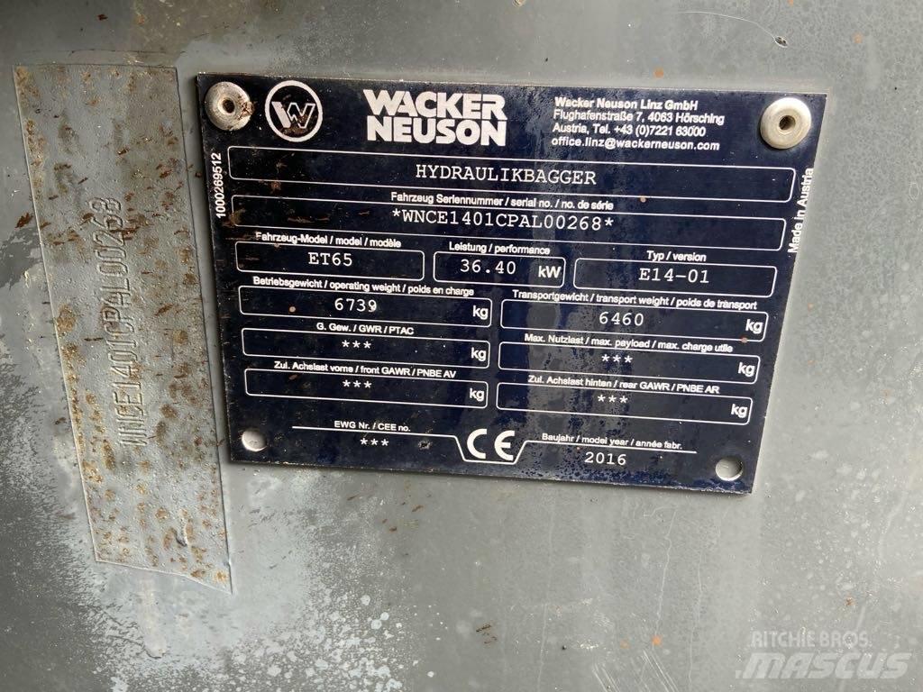 Wacker Neuson ET65 Paletli ekskavatörler